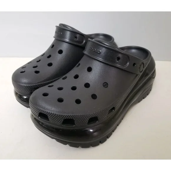 国内配送 CROCS CLASSIC MEGA CRUSH CLOG BLACK Crocs Classic Mega Crush Clog Black 207988.001 at PRM US